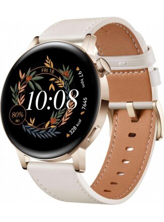 Huawei Watch GT 3 Classic 42 мм (Milo-B19V), белый/золотистый