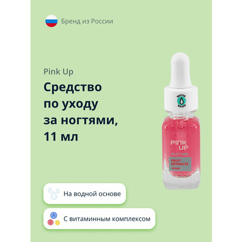 Средство по уходу за ногтями PINK UP JELLY CARE на водной основе с витаминным комплексом и экстрактом клубники 11 мл укрепление и восстановление ногтей pink up средство по уходу за ногтями jelly care на водной основе с витамином а и экстрактом папайи