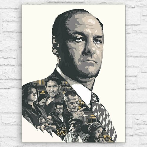 Картина по номерам на холсте сериал Сопрано (Sopranos, мафия, постер) - 15049 В 30x40