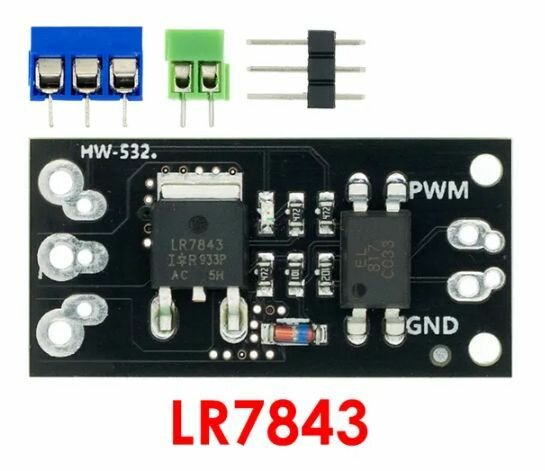 LR7843 MOSFET модуль управления, силовой ключ (30В/161A)