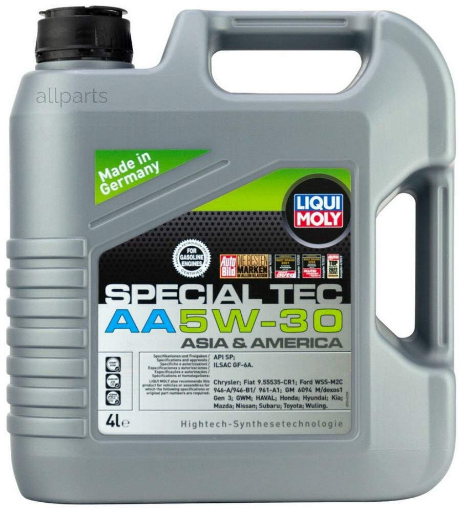 LIQUI MOLY 7616 Масло моторное LIQUI MOLY Special Tec AA 5W-30 4л.