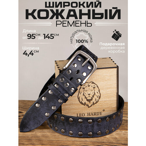 фото Ремень leo hardy для мужчин и женщин, размер 105, синий