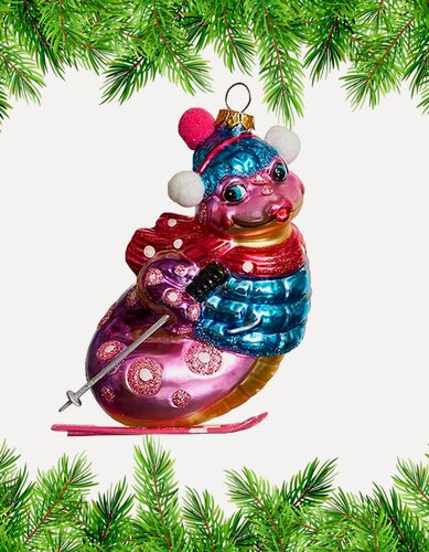 Изображение товара Игрушка на елку Змея "Фристайл" 13.5см