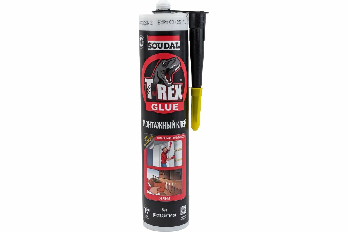 Монтажный клей SOUDAL T-REX моментальная схватываемость 380 г Белый RED old 134923