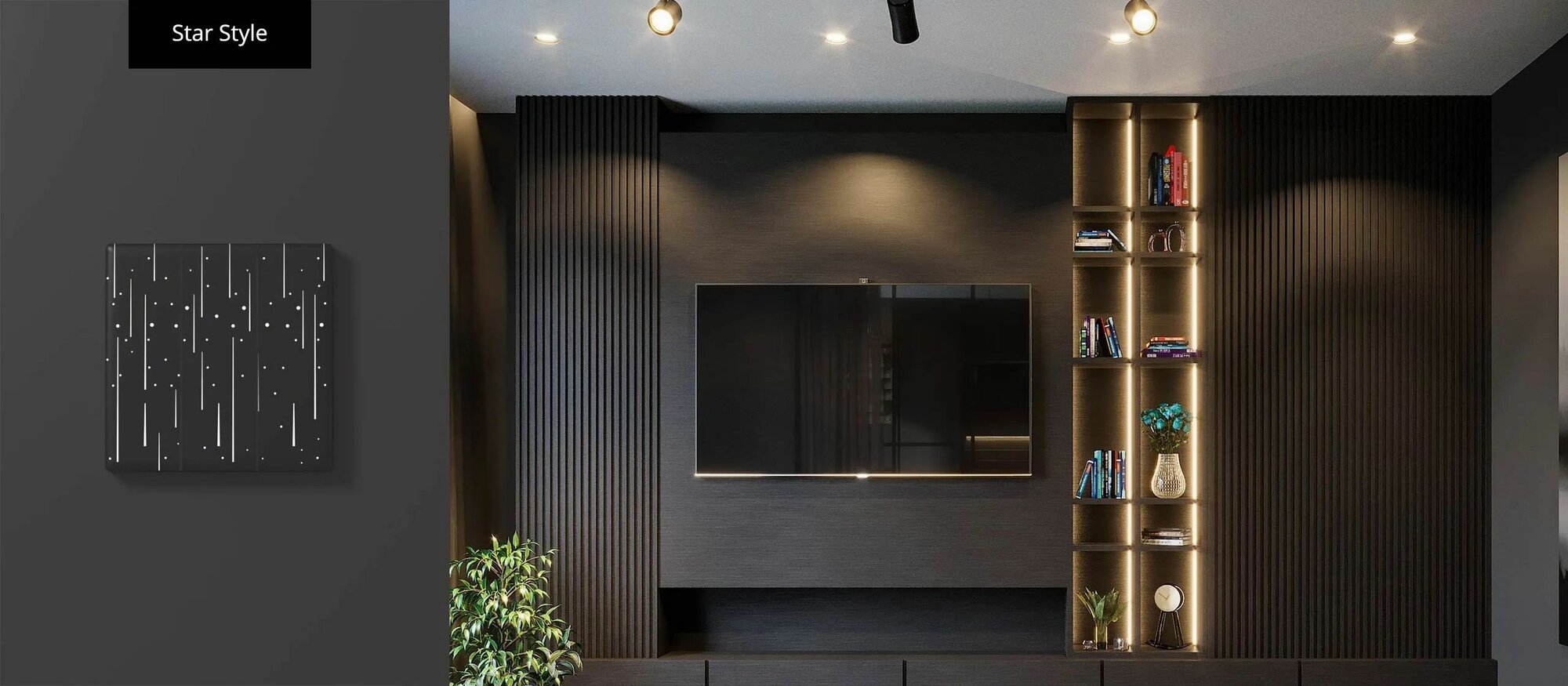 Панель для выключателя Sonoff TX ULTIMATE T5-2C-86 - star — фото 1