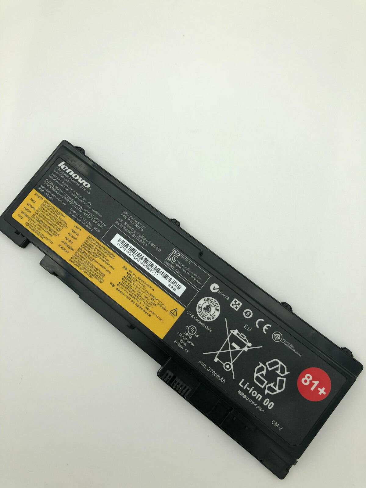 Аккумулятор для Lenovo (42T4845; 81+) ThinkPad T420S, T430S, 44Wh, 3900mAh, 11.1V