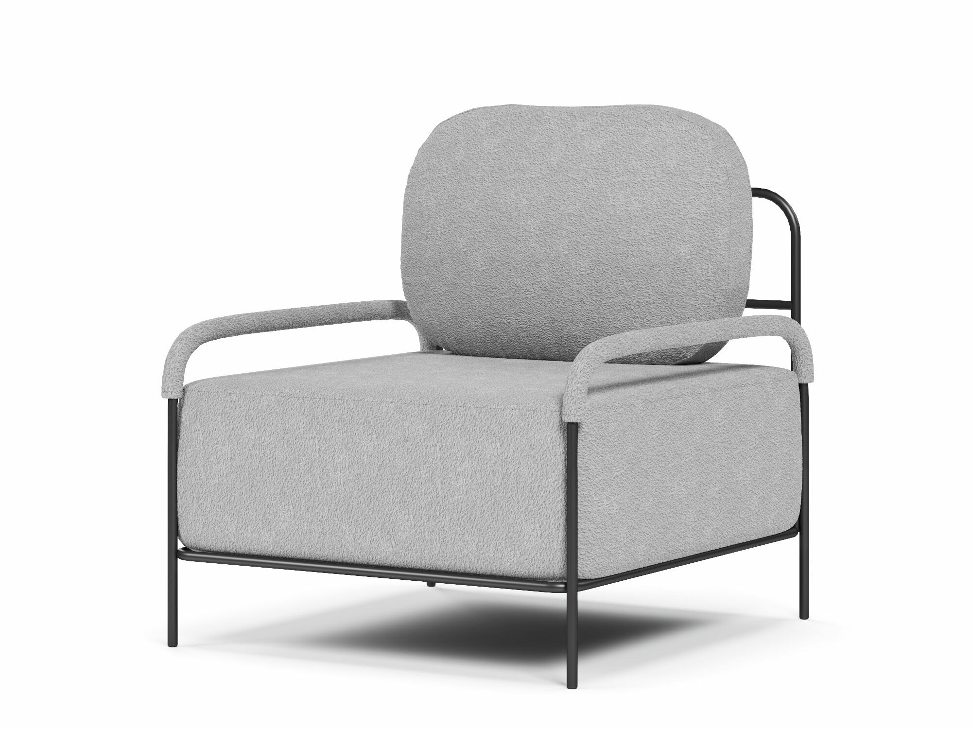 Кресло Novelti Gufo LUX Camby 82 (67х72х65 см), букле, цвет дым 18 кг