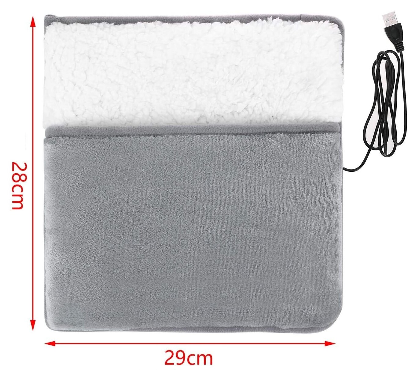 Электрогрелки Обогреватель грелка электрическая для ног Ultra Plush Foot Warmer USB