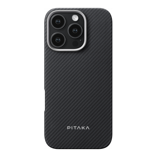 Чехол Pitaka Ultra-Slim Case для iPhone 16 Pro, черный черный, серый