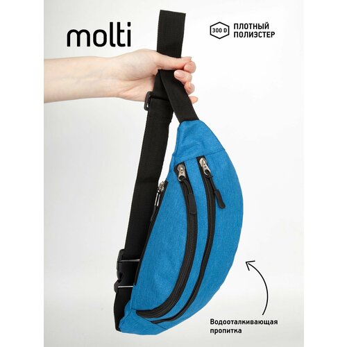 фото Сумка поясная molti, синий