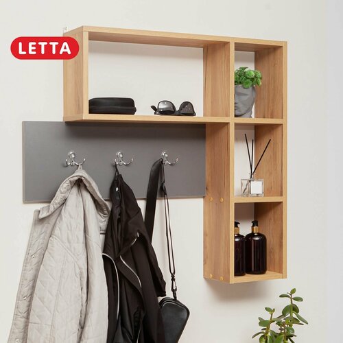 Вешалка Милан настенная крафт золотойграфит 2899₽