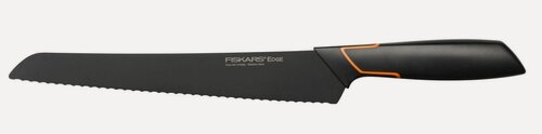 Изображение товара Нож кухонный для хлеба Fiskars Edge (1003093), 23 см, черный, нержавеющая сталь