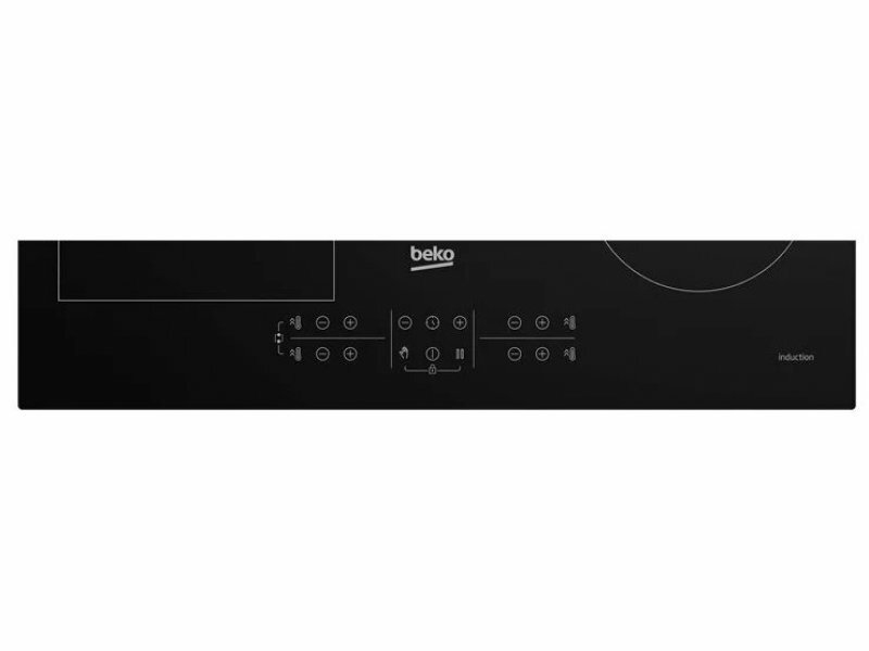 Варочная панель Beko HII64200FMT, индукционная, 4 конфорки, черная — фото 1