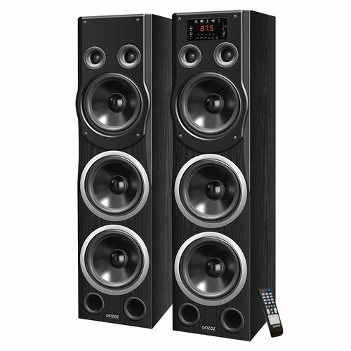 Акустическая система Ginzzu GM-329 Bluetooth с караоке напольная черная 32500₽