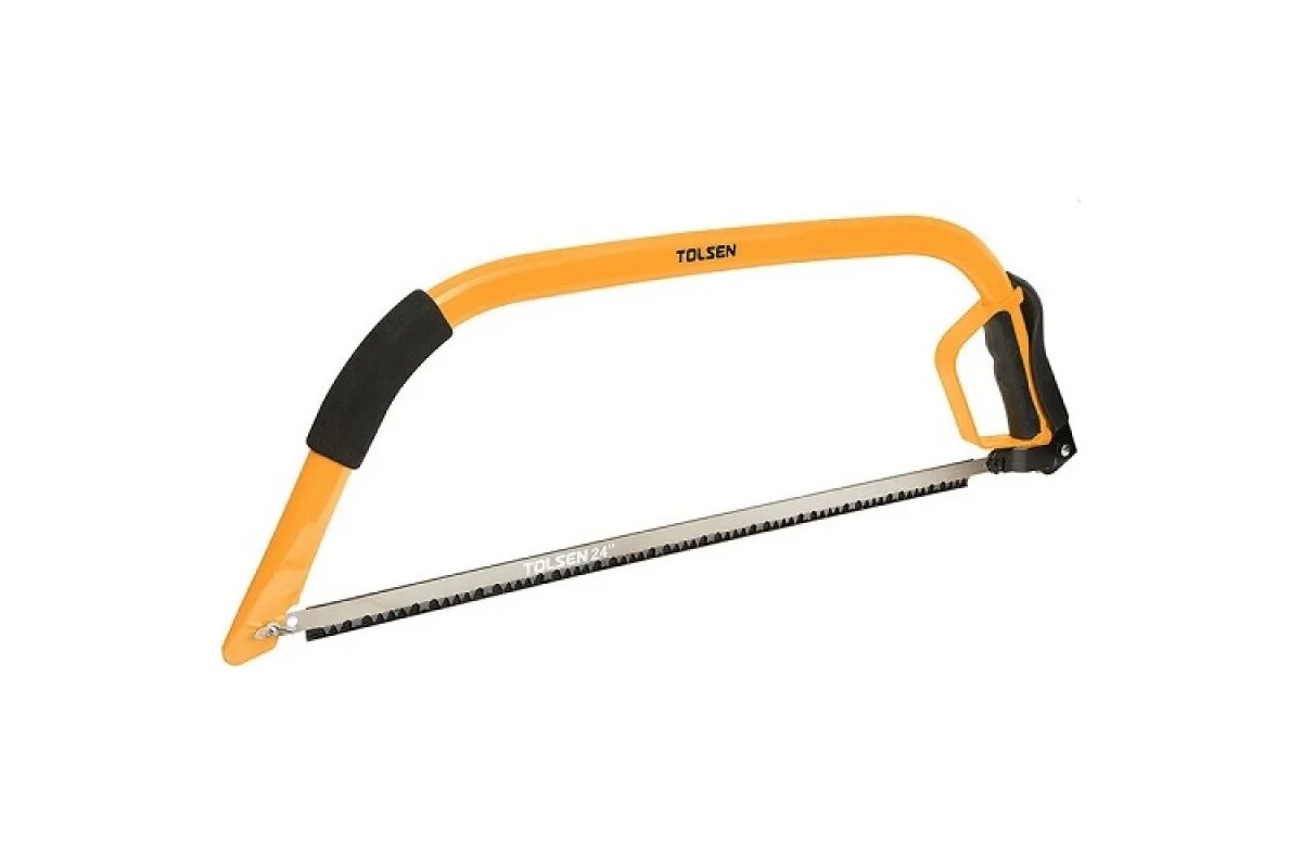 Лучковая пила по дереву TOLSEN с комбинированной рукояткой 610 мм 31082