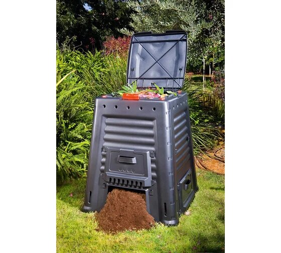 Изображение Компостер Keter Mega composter предназначен для приготовления удобрения в весенне-летний период