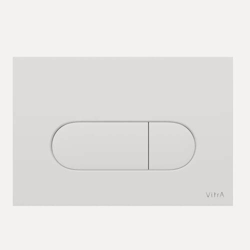 Изображение товара Кнопка смыва для унитаза VitrA Root Round 740-2200 белая, глянцевая, кнопка для инсталляции, двойной смыв