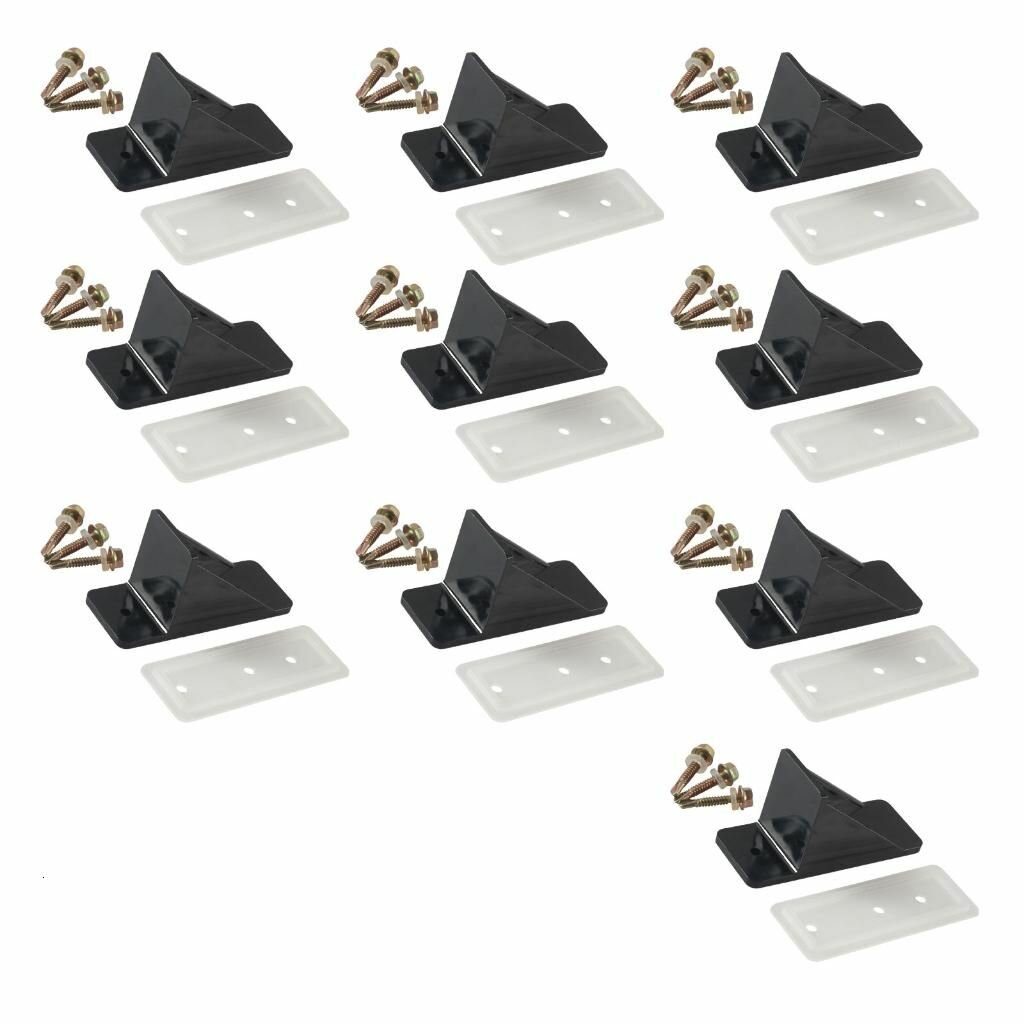 10 Металлических Снегозадержателей с Прокладкой Черный