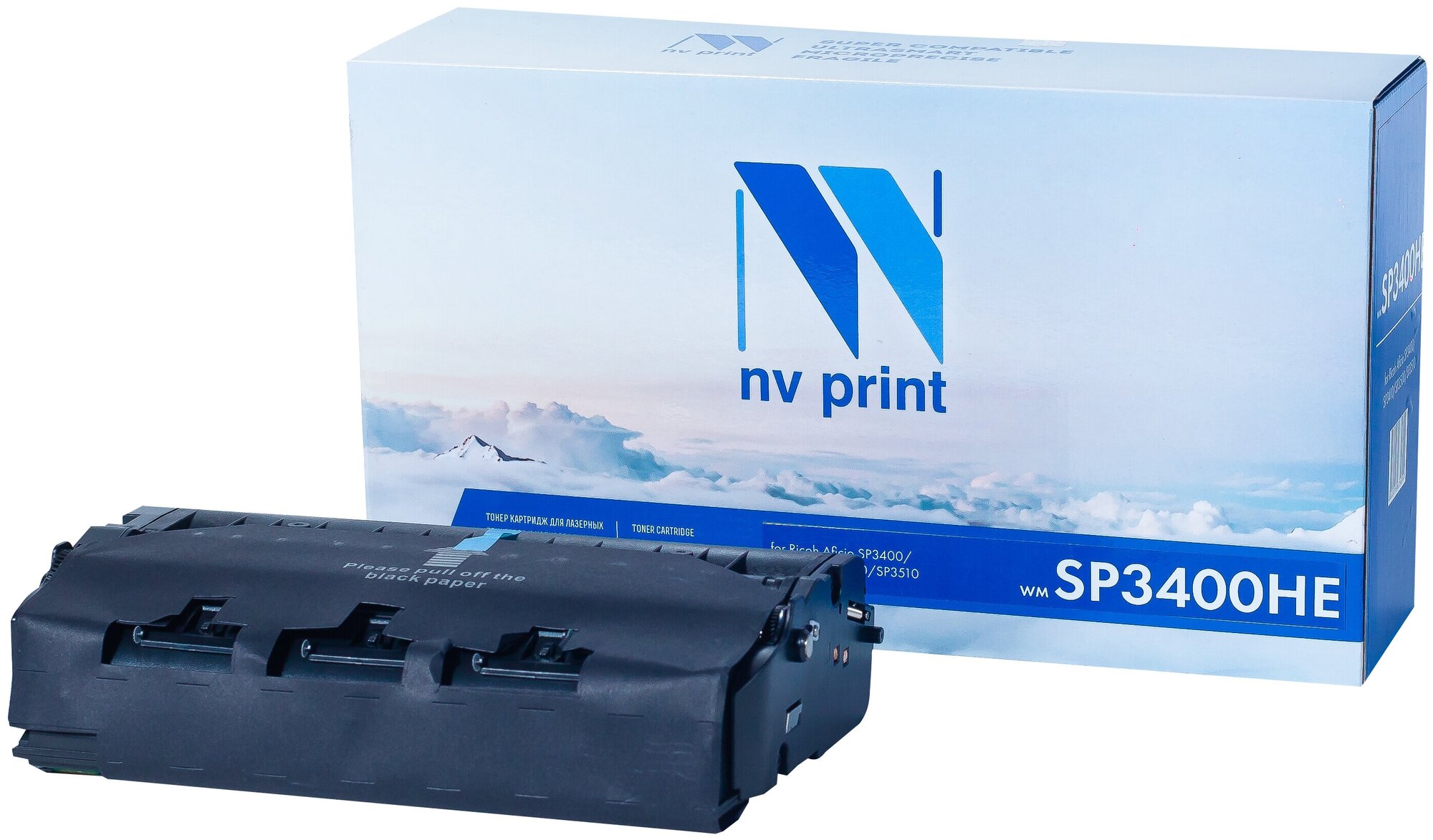 Лазерный картридж NV Print NV-SP3400HE для для Ricoh Aficio-SP3400, SP3410, SP3500, SP3510 (совместимый, чёрный, 5000 стр.)