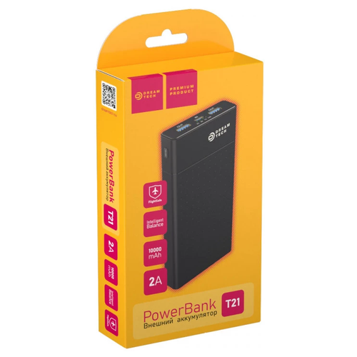 Внешний АКБ T21 10000mAh 2USB 2A