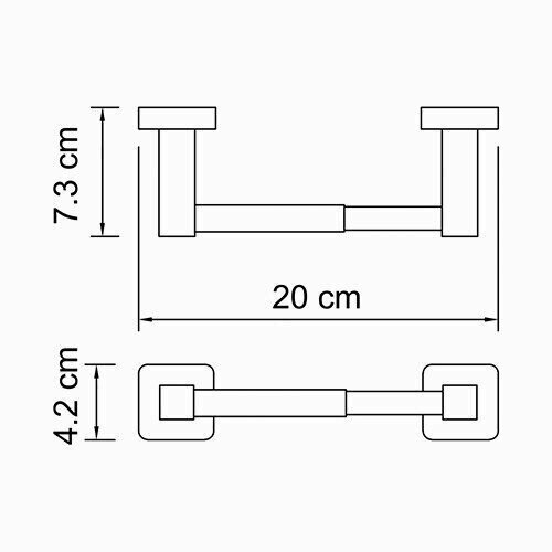 Держатель туалетной бумаги, хром, WasserKRAFT Lippe K-6522