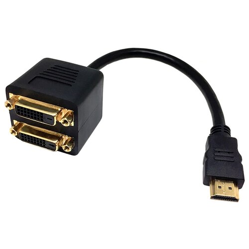 фото Разветвитель espada hdmi - 2 x dvi-d (ehdmim2xdvif25) 0.25 м черный