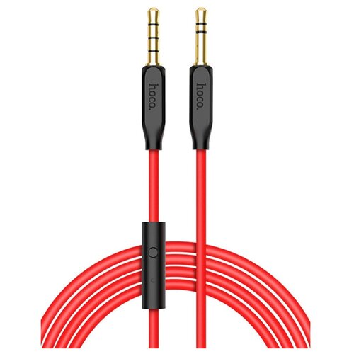 кабель aux hoco upa12 с микрофоном 1m красный Кабель AUX UPA12 1M HOCO черный