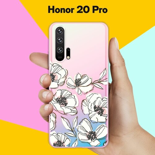 Силиконовый чехол Цветы на Honor 20 Pro