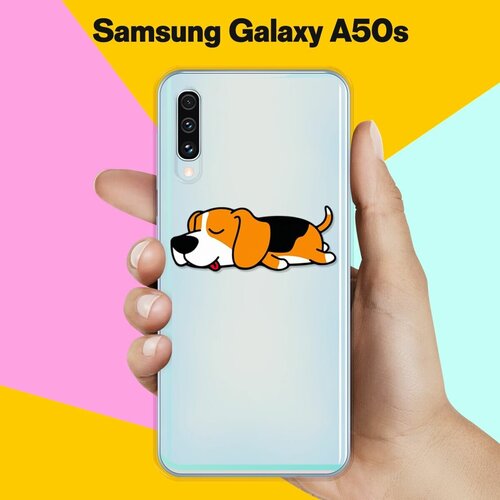 Силиконовый чехол Уставший бигль на Samsung Galaxy A50s