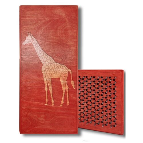 фото Доска садху с динамическими гвоздями, жираф - 170 шаг 10мм красная goodwood
