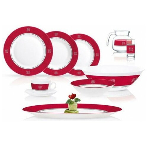 фото Столовый набор эссенс рубис 46 предметов luminarc