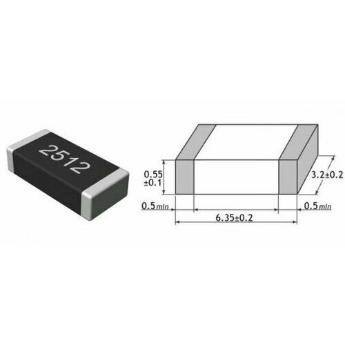 50шт. резистор SMD 2512 0.1ом (100миллиОм), 5%, Fenghua