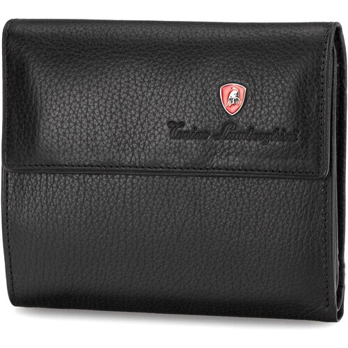 Кошелек TONINO LAMBORGHINI Sport Elegance Black, 13х11 см, кожа.