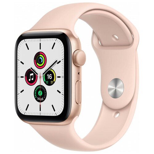 Умные часы Apple Watch SE GPS 44мм Aluminum Case with Sport Band, золотистый/розовый песок