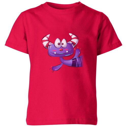 Футболка Us Basic, размер 4, розовый детская футболка фиолетовый монстр 116 синий