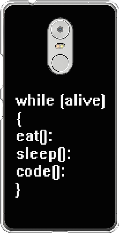 Силиконовый чехол на Lenovo K6 Note / Леново К6 Нот Программист 2