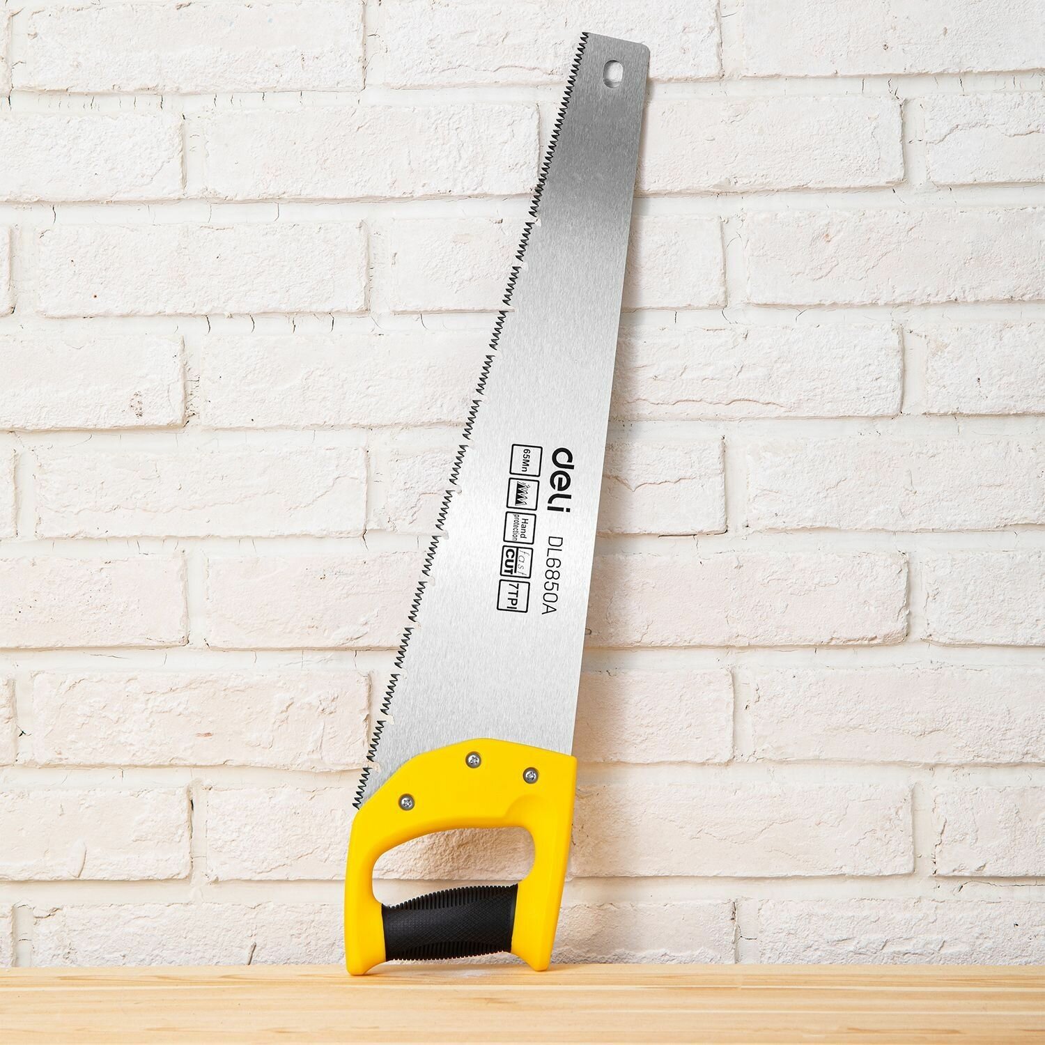 Ножовка (пила) по дереву DELI DL6850A 500мм (7 TPI, 3D заточка, закаленный зуб, быстрый рез, пластиковая рукоять) - фотография № 13