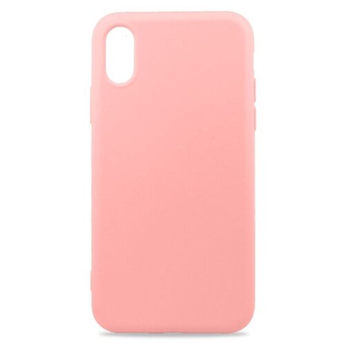 фото Силиконовый чехол для iphone x и xs / silicone case для айфон икс и айфон хс / с бархатистым покрытием внутри / чехол 360 градусов с противоударными бортами / чехол с функцией защитного стекла для камеры (розовый) pastila