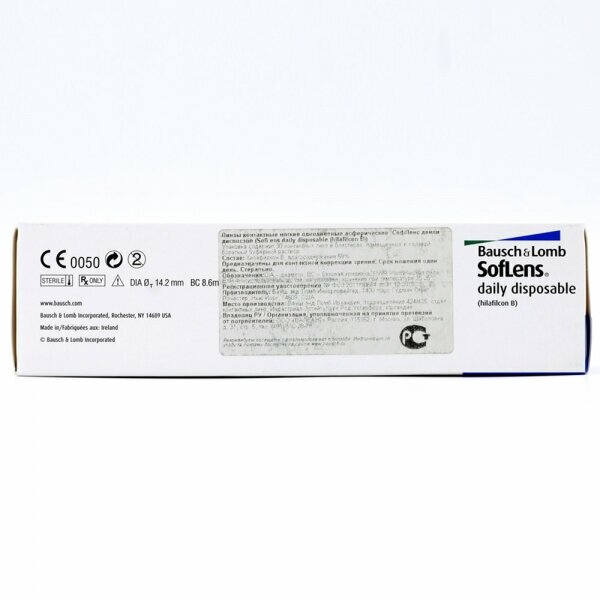 Контактные линзы soflens daily disposable 30 шт 8,6, -1,25 bausch+lomb Bausch & Lomb - фото №4