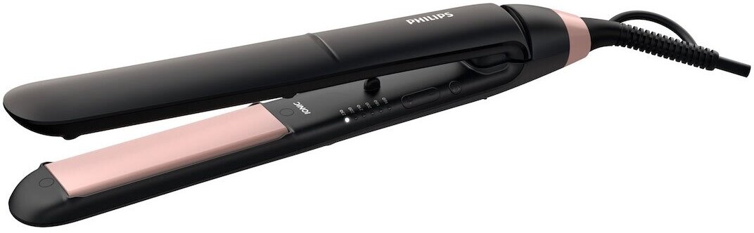 Плойка Philips BHS378 StraightCare Essential, черный/розовый