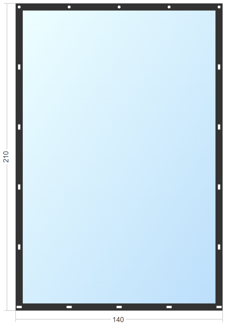Мягкое окно Софтокна 140х210 см съемное, Скоба-ремешок, Прозрачная пленка 0,7мм, Черная окантовка, Комплект для установки - фотография № 3