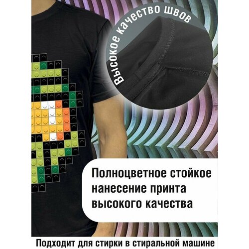 Футболка Будь на стиле, хлопок, размер XL, черный