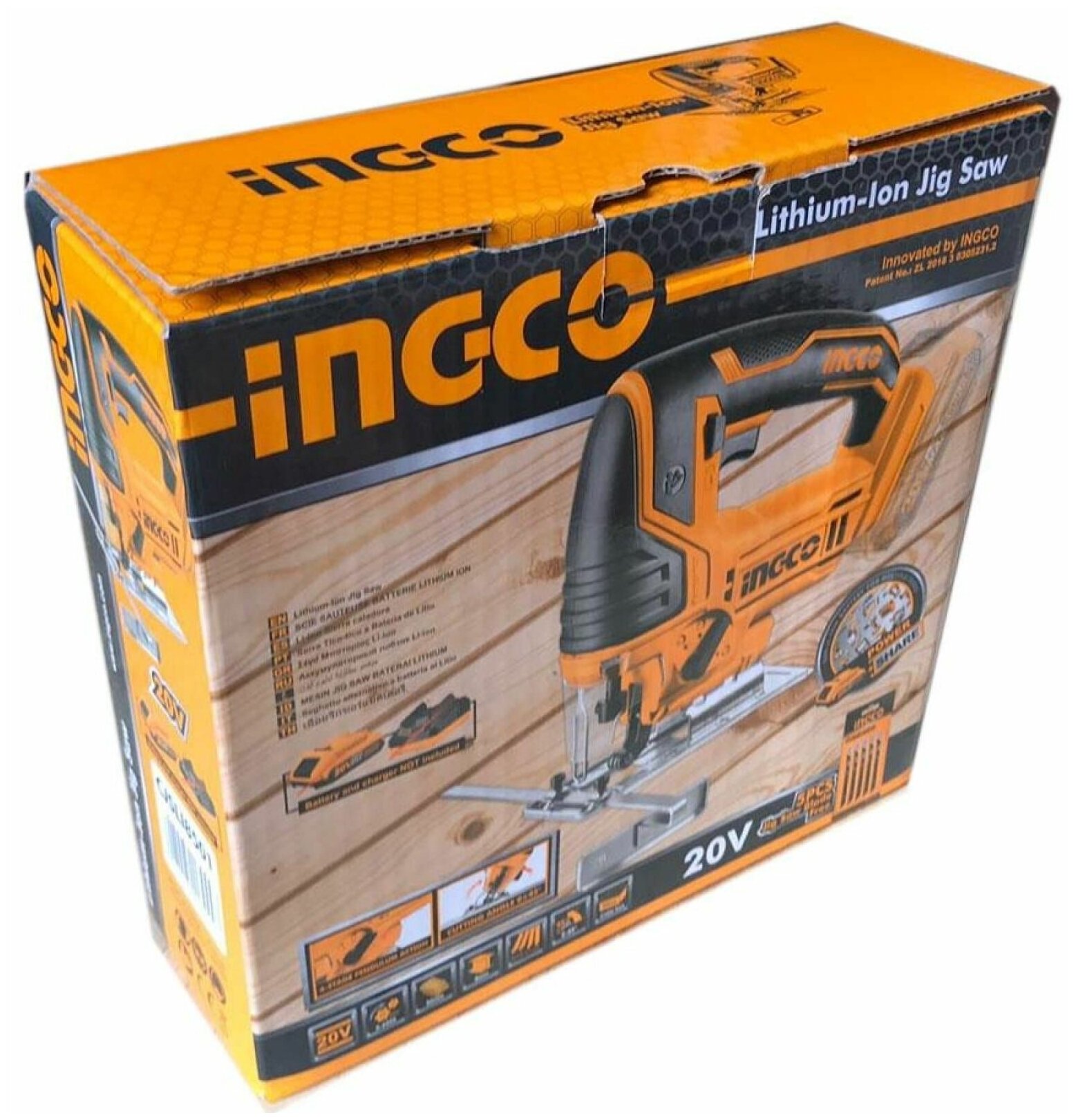 Аккумуляторный лобзик Li-Ion 20В,Ingco CJSLI8501 INGCO_Powertools - фото №3