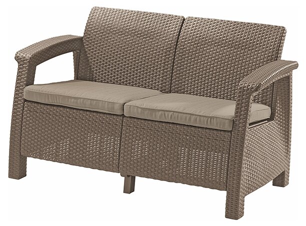 Диван KETER CORFU II LOVE SEAT Капучино - фотография № 1