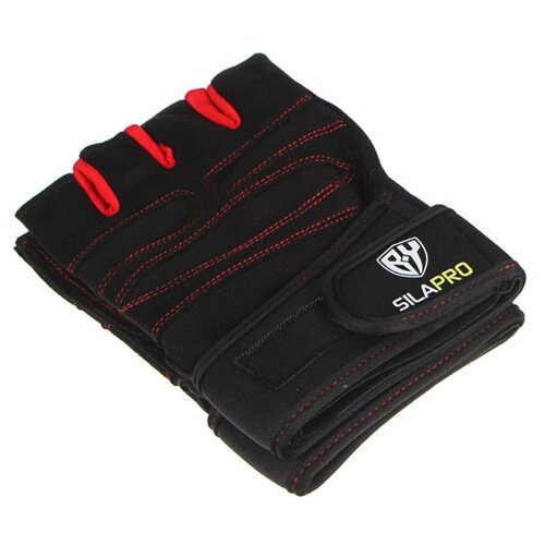 фото Silapro by перчатки спортивные, универсальный размер, полиэстер,красные