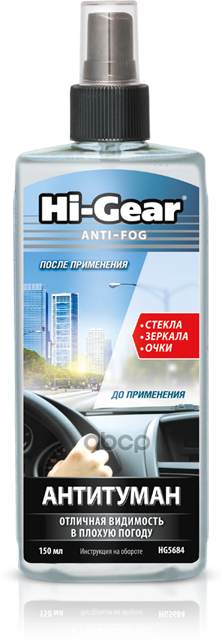 Антизапотеватель Стекол 150Мл Hi-Gear Hi-Gear арт. HG5684