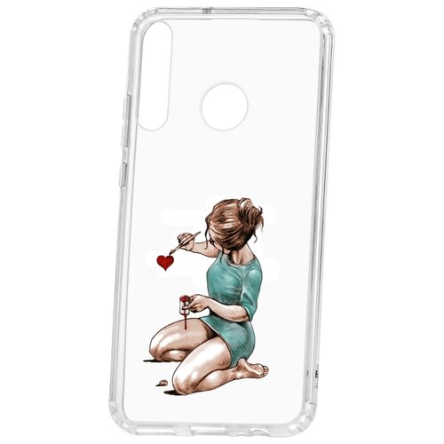 фото Чехол-накладка huawei p40 lite e kruche print рисуя любовь