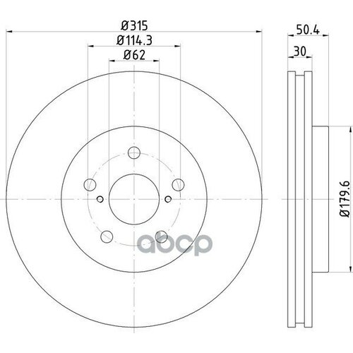 Диск Тормозной | Перед | Nd1025k Nsii0018018756 NISSHINBO арт. ND1025K