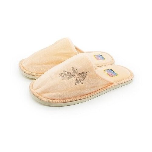 фото Тапочки smile of milady оранжевые с вышивкой а-140-011-14 зак. 36\37