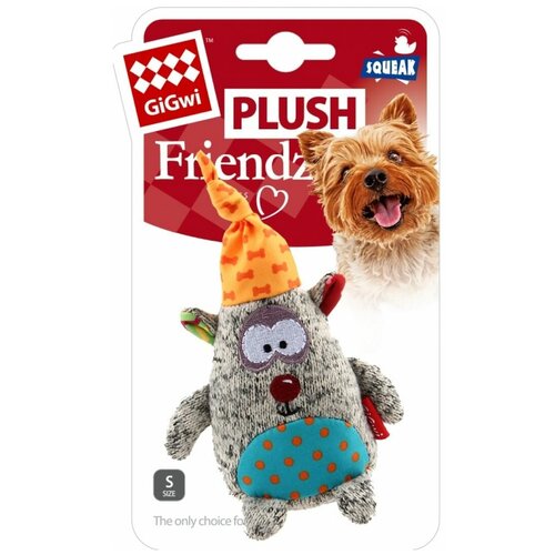 Игрушка для собак GiGwi Plush Friendz Мишка с пищалкой 15,5*10,5*4 см